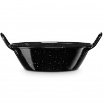 briebe Paellera Honda Inducción 24 cm, Acero Esmaltado, Cazuela 2,5 L, Apta para Vitrocerámica, Fuego, Gas, Horno, Levante Negro Jaspeado ?>