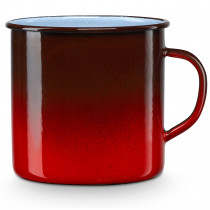 briebe Taza Café Camping 10 cm Pote Acero Esmaltado 0,75 ml, Acampada, Picnic, Viajes, Senderismo, Apta Fuego, Inducción, Vitrocerámica, Gas, Horno, Vintage Ignea Rojo ?>