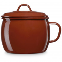 briebe Puchero Olla Cocina Inducción 12 cm con Tapa, Acero Esmaltado, Hervidor 1,3 L Vitrificado , Apto Vitrocerámica, Fuego, Gas, Horno, Terra Vintage Marrón Teja ?>