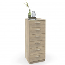 briebe Sinfonier Dormitorio Alto, Cómoda, Cajonera 6 Cajones, 110x40x40 cm (Alto x Ancho x Profundo), Habitación Matrimonio, Juvenil, Infantil, Prakt Roble Cambrian ?>