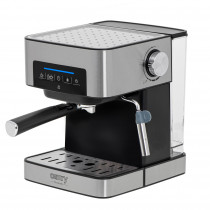 Camry CR 4410 Cafetera Espresso Automática 15 Bares, 1,6 L, para Preparar Café Latte, Espresso y Capuccino, Vaporizador para Espumar Leche, Calienta Tazas, Negro / Acero Inox., 1000W ?>