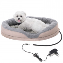 Camry CR7431 Cama para Perros y Gatos Eléctrica Calefactora Redonda 76x58cm, Calefación para Mascotas, Lana sintética Suave, 18W ?>