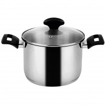 Fagor Alaia Olla Inducción 18 cm, 3 Litros Acero Inoxidable 18/10, Tapa de Cristal, Cazuela Alta con Fondo Difusor de Triple Capa, Apto para Todas las Cocinas, Vitrocerámica, Gas, Lavavajillas ?>