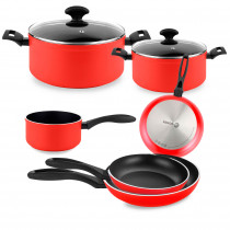 Berlinger Haus Carbon Pro Batería Cocina Inducción 12 Piezas, Antiadherente  Marmol sin PFOA, Aluminio, Set 2