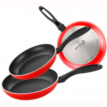 Fagor Maxima Set Juego Sartenes Inducción 20-24-28 cm, Aluminio Forjado, Espesor 4 mm, Antiadherente Ecológico XYLAN PLUS sin PFOA, Apta para Todas Las Cocinas, Vitrocerámica, Gas, Lavavajillas, Rojo ?>