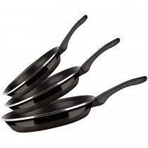 Fagor Optimax Set Juego Sartenes Inducción 20-24-28 cm, Acero Esmaltado, Antiadherente Ecológico XYLAN PLUS sin PFOA, Alto Espesor, Apta para Todas Las Cocinas, Vitrocerámica, Gas, Lavavajillas, Negro ?>