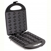 Mesko MS 3041 Hornillo Eléctrico para Pastas en Forma de Nuez Rellenas de Crema, 24 Mitades de Galletas Horneadas en 2 Minutos, Placas Antiadherentes, Nut Maker Negro, 1600W ?>