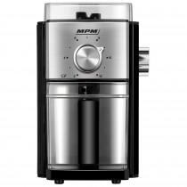 MPM MMK-08 Molinillo Café Profesional, Sistema de Muelas de Acero, 17 Ajustes de Molienda, 80 g / min de Café para Todo Tipo de Cafetera, Selector de Cantidad 2 a 12 Tazas, Depósito 350g, 150W ?>