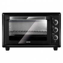 MPM MPE-28/T Horno Eléctrico Convección de Sobremesa 28 Litros, Puerta Doble Cristal, 6 Modos de Calor, Temporizador hasta 60 Minutos, Ajuste de Temperatura hasta 250ºC, Negro, 1500W ?>