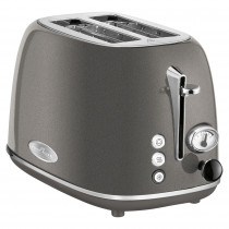 Proficook TA 1193 Retro Tostadora Pan Ranura Ancha 2 Rebanadas, Diseño Vintage, 3 Funciones, Indicador Nivel de Tostado, Acero inoxidable, Antracita, 815W ?>