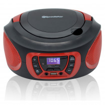 Roadstar CDR-365U/RD Radio CD Player Portátil Digital FM PLL, Reproductor CD, CD-R, CD-RW, CD-MP3, Puerto USB, Stereo, AUX-IN, Salida de Auriculares, Negro / Rojo ?>