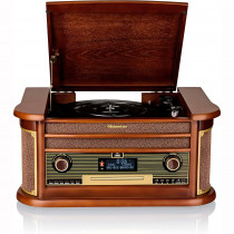 Roadstar HIF-1996D+BT Equipo de Música Hi Fi Tocadiscos de Vinilo Vintage 33/45/78 rpm, Radio DAB /DAB+ /FM, Reproductor CD/CDR/CDRW/CD-MP3, Cassette, Bluetooth, USB, Mando a Distancia, Retro, Madera ?>