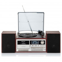 Roadstar HIF-8892DBT Equipo de Música Hi-FI Vintage Tocadiscos 33/45/78 rpm, Radio DAB/DAB+/FM, Reproductor CD-MP3, Cassette, Bluetooth, Puerto USB y Tarjeta SD, Mando a Distancia, Madera ?>