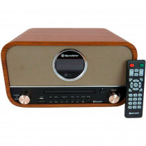 Roadstar HRA-1782NBT Equipo de Música Vintage, Radio Digital FM, Reproductor CD-MP3/CDR/CDRW, Bluetooth, USB Grabación y Reproducción, AUX IN RCA, Mando a Distancia, Conexión Auriculares, Retro, Madera ?>