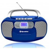Roadstar RCR-4635UMP/BL Radio CD Portátil Cassette, Radio Digital PLL FM, Reproductor CD-MP3, USB, AUX-IN, Salida de Auriculares, Azul ?>