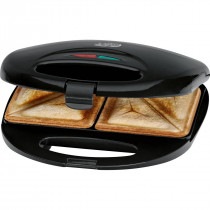 Clatronic ST 3477 - Sandwichera para 2 sandwiches, antiadherente, 750 W, color negro ?>