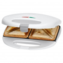 Clatronic ST 3477 - Sandwichera para 2 sandwiches, antiadherente, 750 W, color blanco ?>