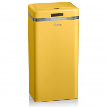 Swan Retro Cubo Basura Cocina con Sensor de Apertura Automática, Metálico, Capacidad 45 Litros, Diseño Vintage, Amarillo ?>