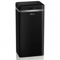 Swan Retro Cubo Basura Cocina con Sensor de Apertura Automática, Metálico, Capacidad 45 Litros, Diseño Vintage, Negro ?>