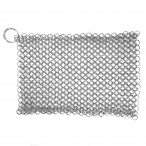 Victoria Limpiador para Hierro Fundido, Estropajo Cota de Malla de Acero Inoxidable, Chainmail Scrubber 20x16,5cm, para Sartén, Wok, Olla, Horno Holandés ?>
