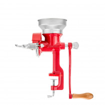 Victoria Molino Cereales Manual, Molinillo de Mano en Hierro Fundido para Moler Café, Maíz, Avena, Semillas, Grosor de Molienda Ajustable, Grain Grinder Tolva Baja, Abrazadera para Mesa, Rojo ?>