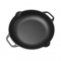 Victoria Paellera Sartén Hierro Fundido Esmaltado Inducción 33cm, Apta para Fuego, Barbacoa, Horno, Vitrocerámica, Gas, Cast Iron Skillet, Libre de Tóxicos sin PTFE ni PFOA ?>