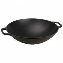 Victoria Wok Hierro Fundido Esmaltado Inducción 35,5cm, Apto para Fuego, Barbacoa, Horno, Vitrocerámica, Gas, Cast Iron Skillet, Libre de Tóxicos sin PTFE ni PFOA ?>