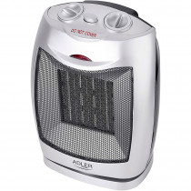 Adler AD7703 Calefactor Cerámico portátil PTC, 2 niveles potencia, termostato, protección sobrecalentamiento, 1500W