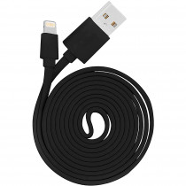 Blaupunkt BLP0215.133 Cable Cargador Lightning a Macho USB, Carga Rápida, Recubrimiento de Goma, 1,2m, Cable Alimentación IOS, Negro