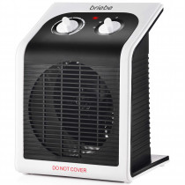 briebe Calefactor Ventilador Eléctrico Portátil, 2000W, Termoventilador Baño 2 Niveles de Potencia, Aire Frío/Caliente, Termostato Bajo Consumo, para Espacios hasta 20m², Negro