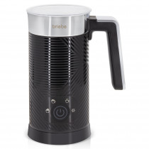 briebe Elegance Espumador de Leche Eléctrico Calentador 4 en 1, Espuma Fría/Caliente 130ml para Café Latte, Capuchino, Macchiato, Leche Caliente 300ml, Milk Frother, Libre de BPA, 500W, Diseño Negro