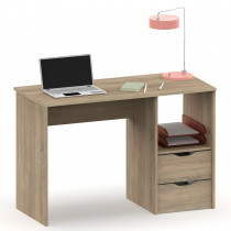 briebe Escritorio con Cajones, Mesa de Ordenador 76x115x50cm (Alto x Ancho x Profundo) 2 Cajones + Estantería, Oficina, Habitación Juvenil, Desk, Tocador Prakt Roble Cambrian 