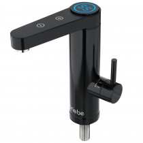 briebe Grifo Calentador de Agua Eléctrico Instantáneo de Mesa, Bajo Consumo, Grifo Cocina Acero Inoxidable, Display Selector Temperatura, Camping, Camper, Agua Caliente al Instante Fácil Instalación