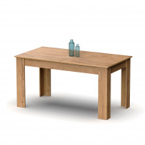 briebe Mesa Comedor Extensible, Salón o Cocina para 6 a 10 Personas 140-195x77x80 cm (Ancho Cerrada - Abierta x Alto x Profundo) Muebles Diseño Moderno, Opal Roble Gold