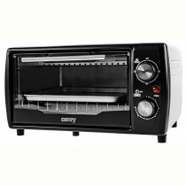 Camry CR6016 Horno Eléctrico de Sobremesa 9 Litros, Mini Horno, Calentadores de Cuarzo, Acero Inoxidable, Bandeja de migas, Temporizador, 1400W