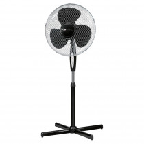 Clatronic VL3741S Ventilador de Pie 40 cm, Silencioso, Mando a Distancia, Temporizador, Inclinación y Altura Regulables, 45W, Negro