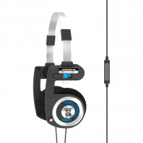 Koss Porta Pro Mic/Remote Auriculares con Cable Cascos de Diadema Abiertos, Micrófono para Llamadas Manos Libres, Headphones On Ear Plegables, Jack de 3,5 mm, Negro