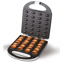 Mesko MS3081 Gofrera Hornillo Eléctrico para Pastas en Forma de Nuez, Oreshki Rellenas de Crema, 24 Mitades de Galletas Horneadas en 2 Minutos, Placas Antiadherentes, Nut Maker Blanco, 1600W