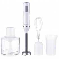 Mesko MS4629 Batidora de Mano Multifunción, Procesador de Alimentos Picadora 0,5 L, Accesorio para Montar Acero Inoxidable, 2 Velocidades, Vaso Medidor 0,7 L, 800W