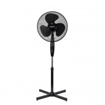 Mesko MS7311 Ventilador de pie oscilante, Reclinable 40 cm, Altura Ajustable, 3 velocidades, Negro, 90W