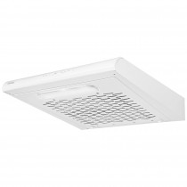 MPM-61-PX-70 Campana Extractora Bajo Mueble Cocina 60cm, Extractor Humos Empotrado 175m3 Evacuación al Exterior y Recirculación, Filtro de Carbono Opcional, 3 Velocidades Extracción, LED, Blanca