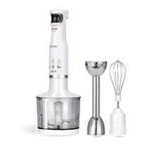 MPM MBL-28 Set Batidora de Mano Picadora y Varillas, con Accesorios, Acero Inoxidable, Función Smooth Touch 500W, Libre de BPA