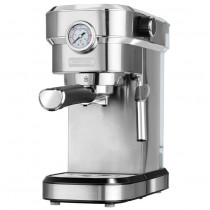 MPM MKW-08M Cafetera express 20 bares, para realizar café espresso y cappuccino, vaporizador para espumar leche, calienta tazas ,acabado acero inoxidable, depósito de agua 1,2 L desmontable