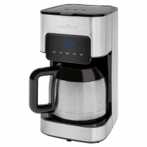 Proficook KA 1191 Cafetera Programable Eléctrica de Goteo Automática, Máquina Café de Filtro, 8 - 10 Tazas, 1,2 Litros, Función Mantenedora Calor, 900 W, Negro / Acero Inoxidable 