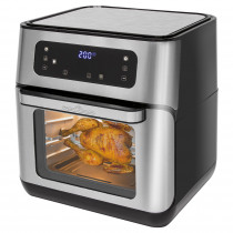 Proficook FR 1200 H Freidora Aire Caliente sin Aceite, Capacidad 11 Litros, Digital 9 programas, Horno aire Caliente, Asador Pollos, Patatas Fritas, 1500W