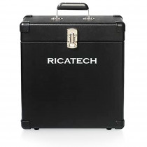 Ricatech RC0042N Maleta Discos Vinilo, Almacenar hasta 30LPs y Singles, Portátil, Negra