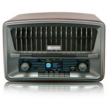 Roadstar HRA-270CD+BT Radio CD Portátil Vintage Digital DAB/DAB+/FM, Reproductor CD-MP3, Bluetooth, USB, Stereo, AUX-IN, Pantalla LCD, Mando a Distancia, Conexión para Auriculares, Alarma, Madera