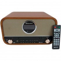 Roadstar HRA1782ND+BT Equipo de Música Vintage, Radio DAB/DAB+/FM, Reproductor CD-MP3, Bluetooth, USB Grabación y Reproducción, AUX IN RCA, Mando a Distancia, Conexión Auriculares, Retro, Madera