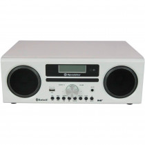 Roadstar HRA9DBT-WHL Radio Portátil DAB/DAB+/FM, Reproductor CD-MP3, Bluetooth, USB, AUX-IN, Grabador, Pantalla LCD, Mando a Distancia, Blanco