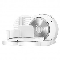 MPM MKR-03 Cortafiambres plegable blanco, grosor de corte ajustable 15mm, disco corte 17 cm